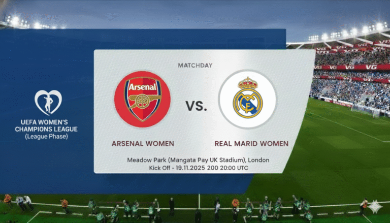 Arsenal (W) vs Real Madrid (W) — Preview & Prediction UEFA Women's Champions League 2025/26