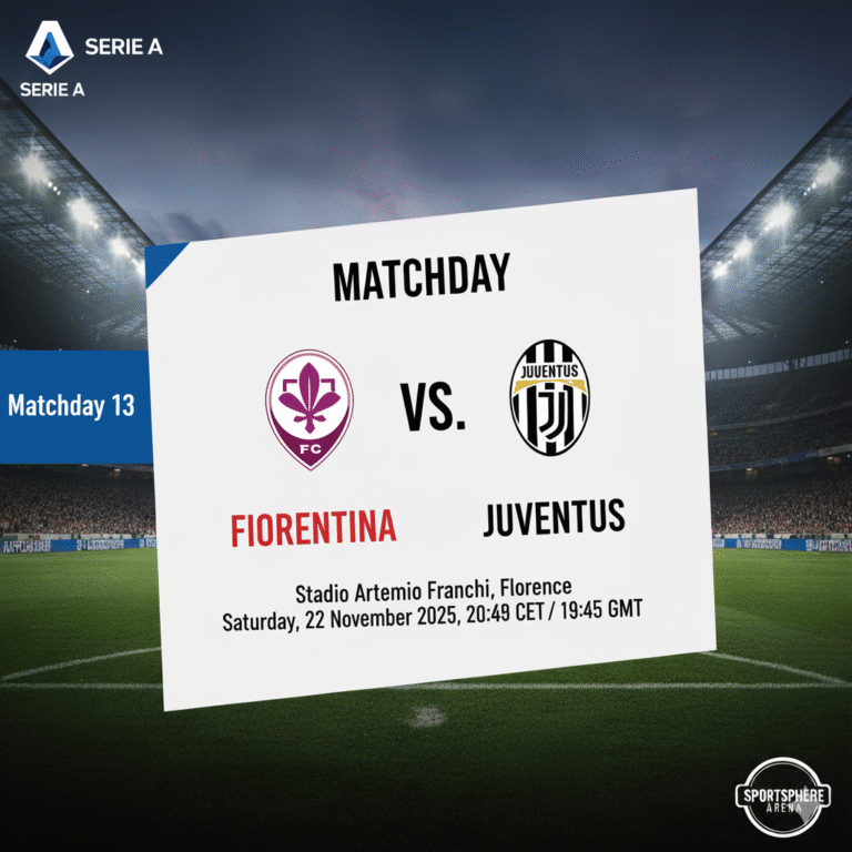 Fiorentina vs Juventus Preview, Prediction & Lineups Serie A 2025/26