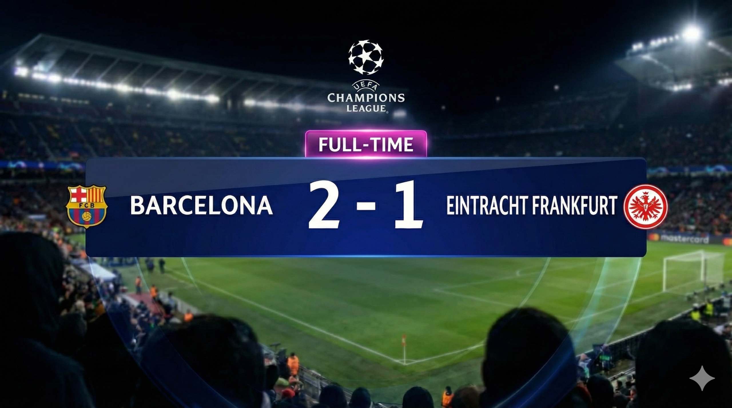 Barcelona 2–1 Eintracht Frankfurt UCL Match Report & Highlights