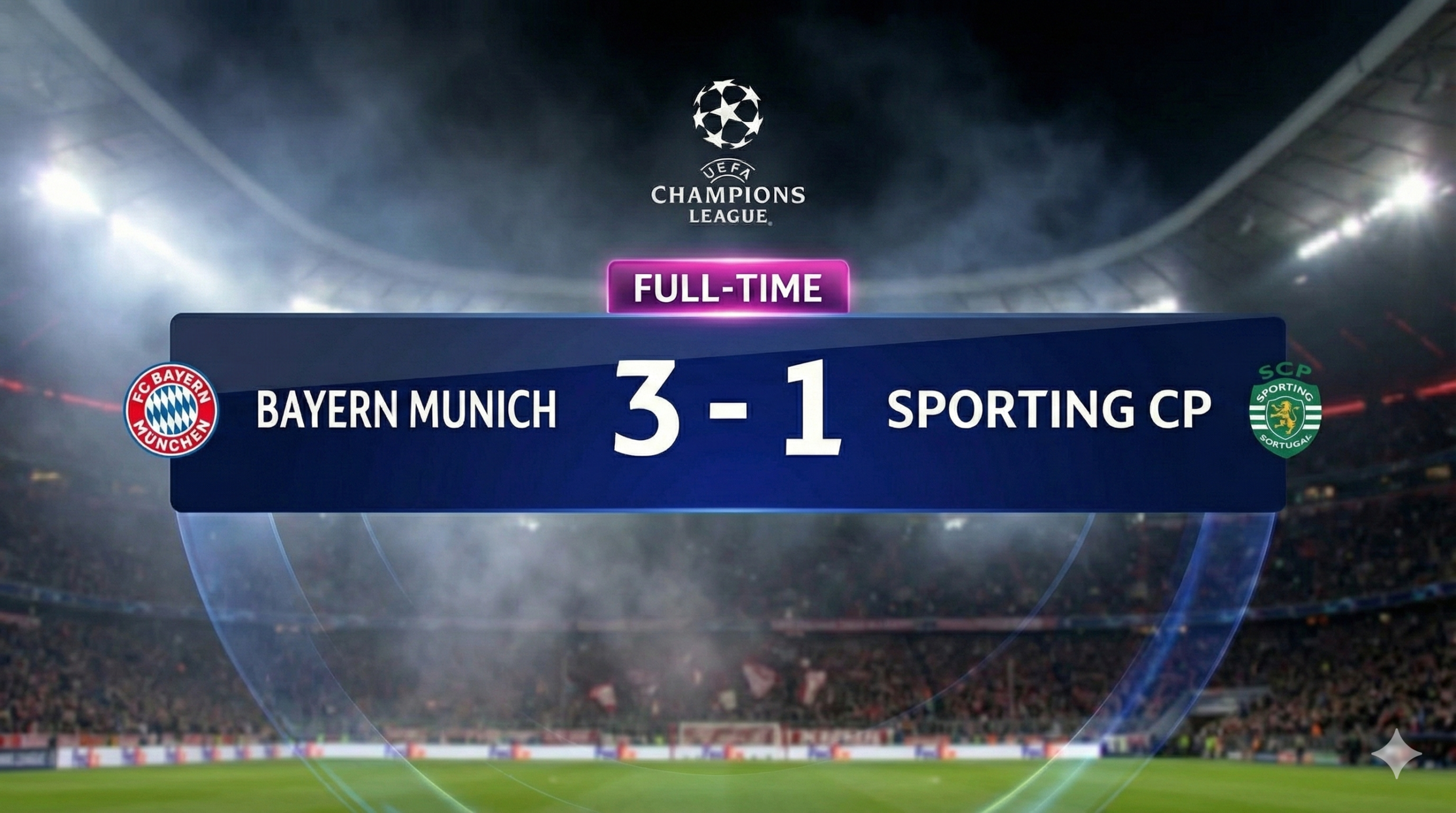 Bayern Munich 3–1 Sporting CP UCL Match Report & Highlights