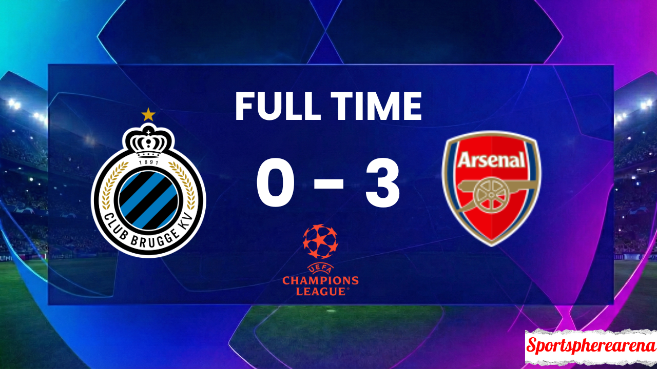 Club Brugge 0–3 Arsenal: UCL Match Report & Highlights