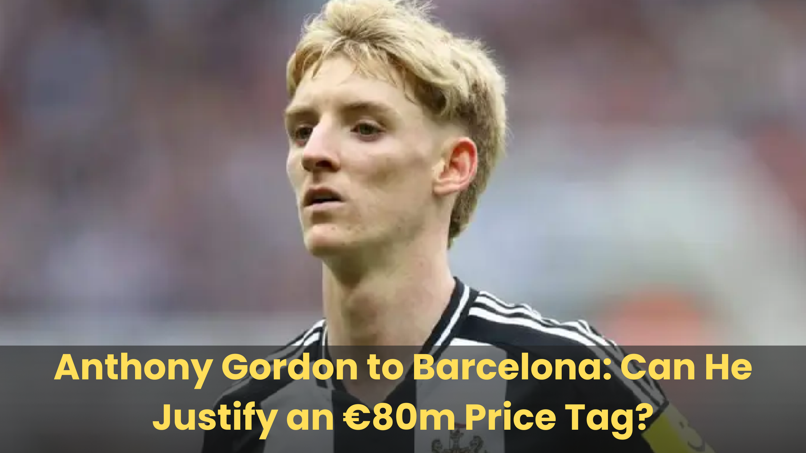 Anthony Gordon in action for Newcastle United in the 2025/26 UEFA Champions League"