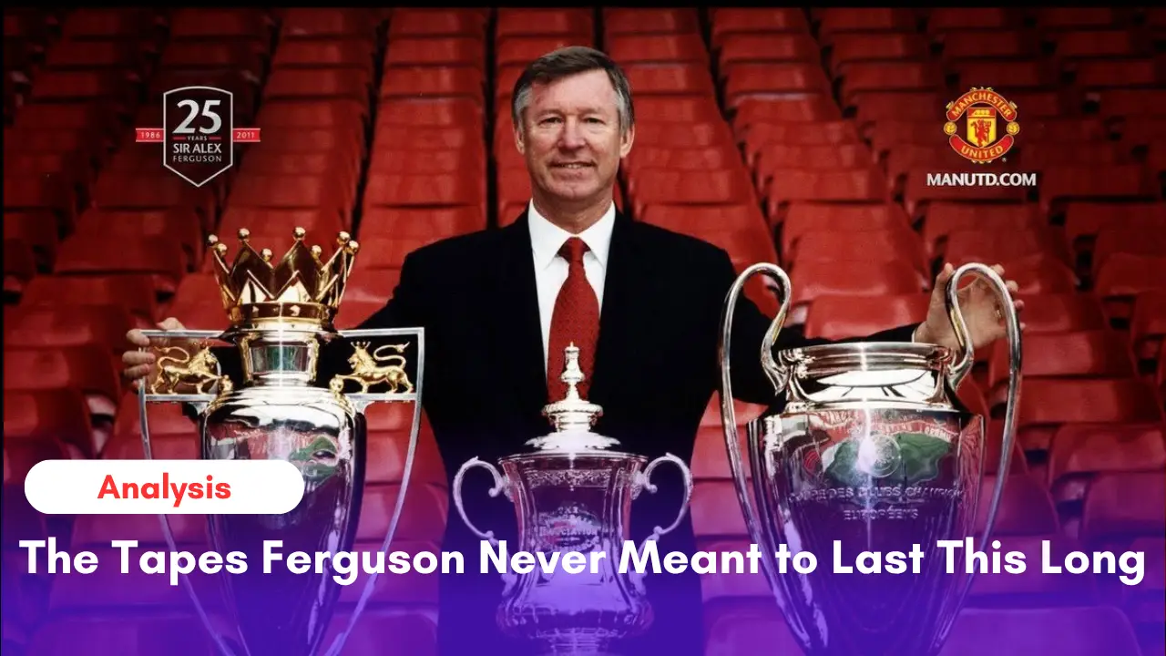 Sir Alex Ferguson on the touchline at Old Trafford during his early years as Manchester United manager