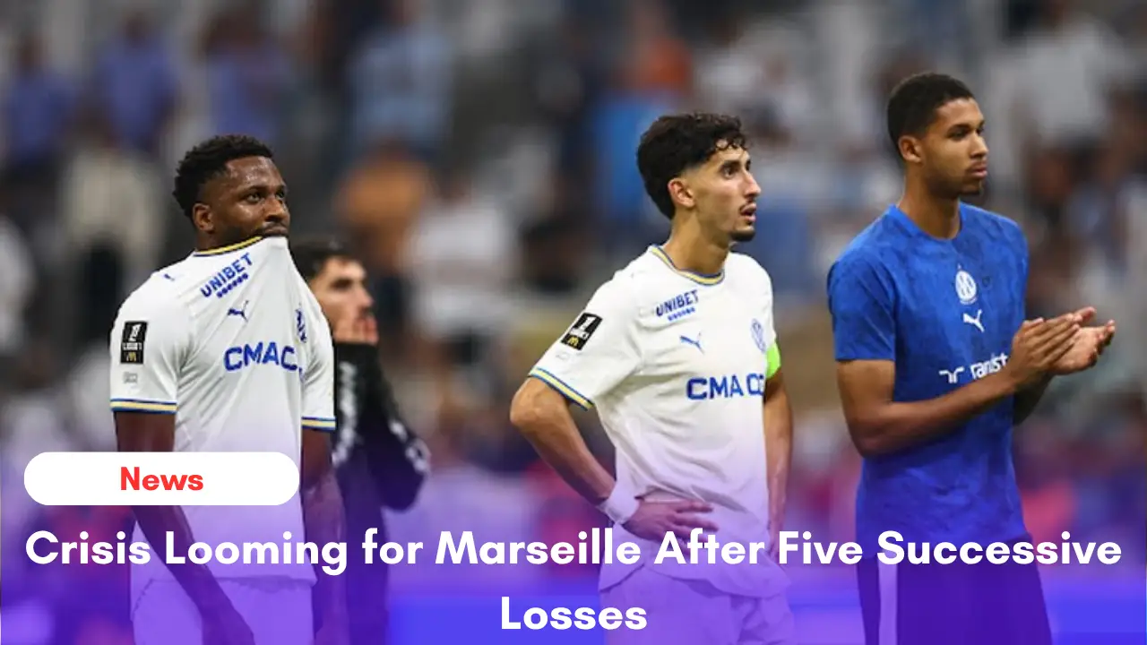 Olympique de Marseille players dejected after Ligue 1 defeat amid crisis at Stade VΓ©lodrome
