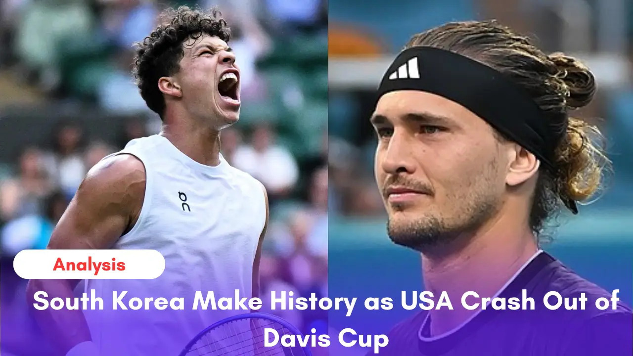 South Korea players celebrate historic qualification for Davis Cup Final 8 2026 after beating India in Seoul
